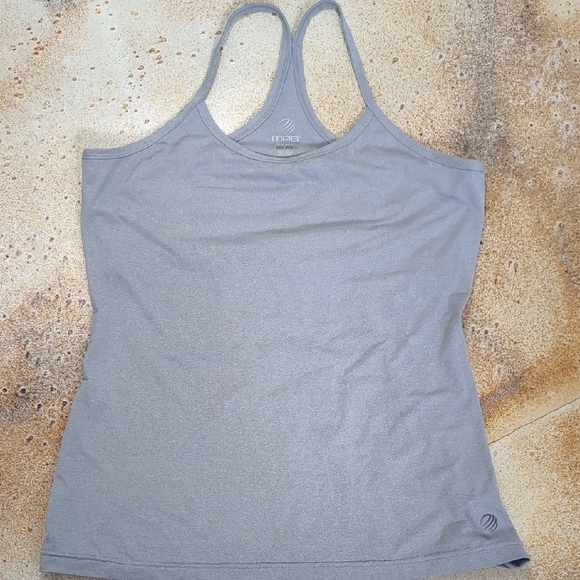 MPG Tops - MPG | Gray Athletic Fitted Tank Top With Camisole Size XL 1X